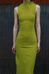 Marc Le Bihan Silk Shrink Stretch Sleeveless Dress 21967 Collection France MLB-21967 E23-ANIS